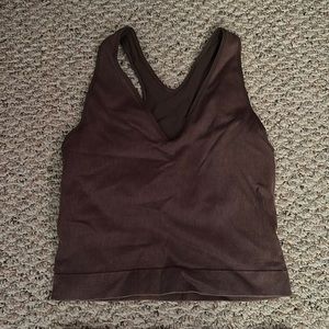 JOY LAB RIBBED BROWN WORKOUT SET SZ L